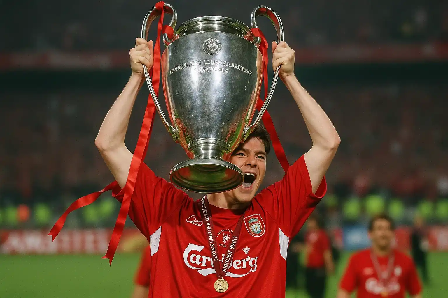 Xabi Alonso giúp Liverpool lên đỉnh C1 2005.